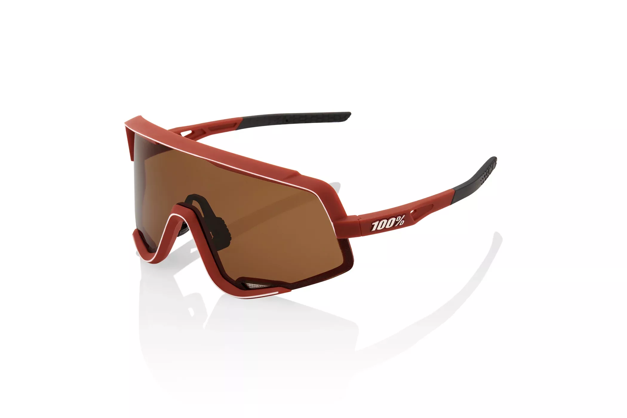 100% GLENDALE Sunglasses Soft Tact Bordeaux