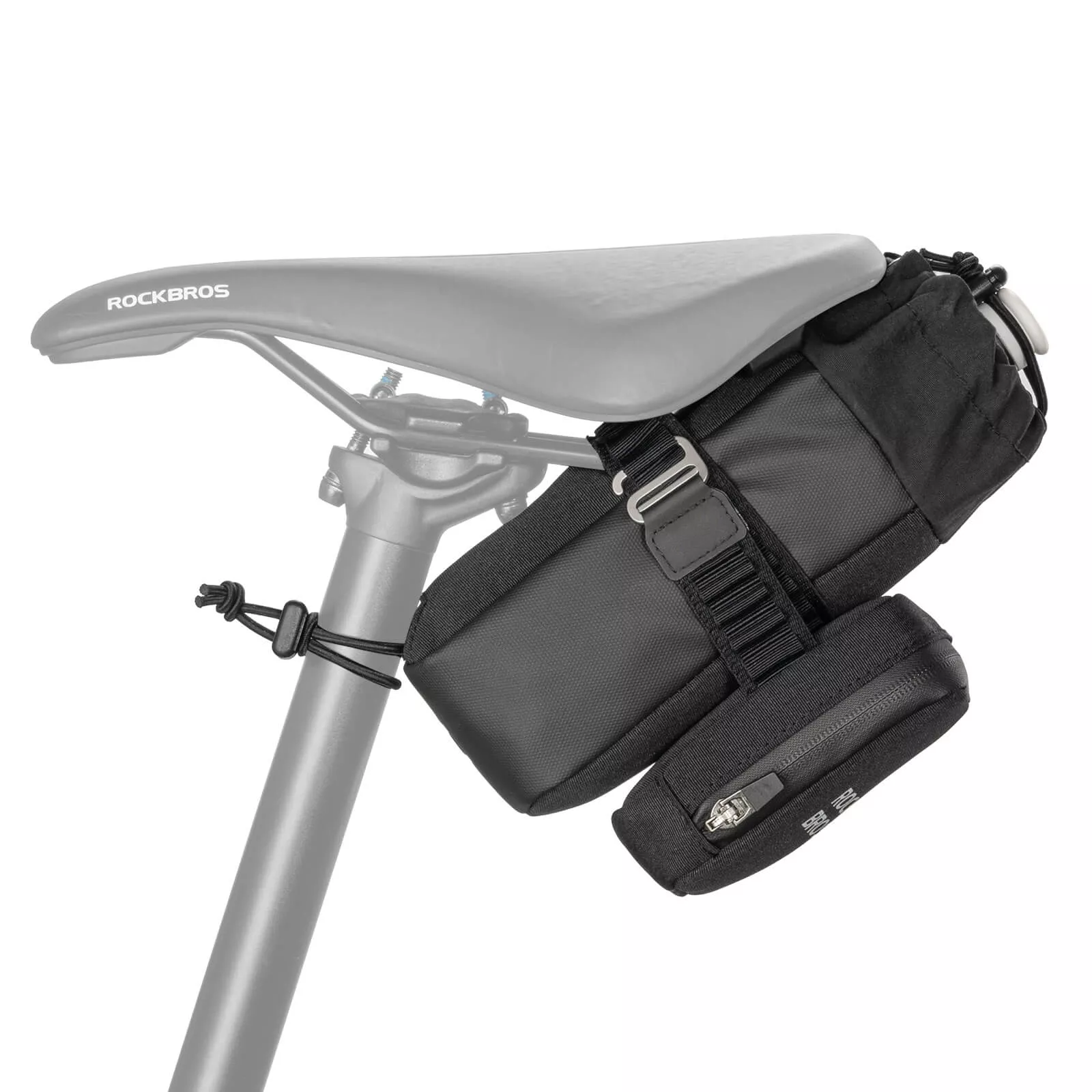 2 In 1 Bike Saddle Bag With Bottle Bag