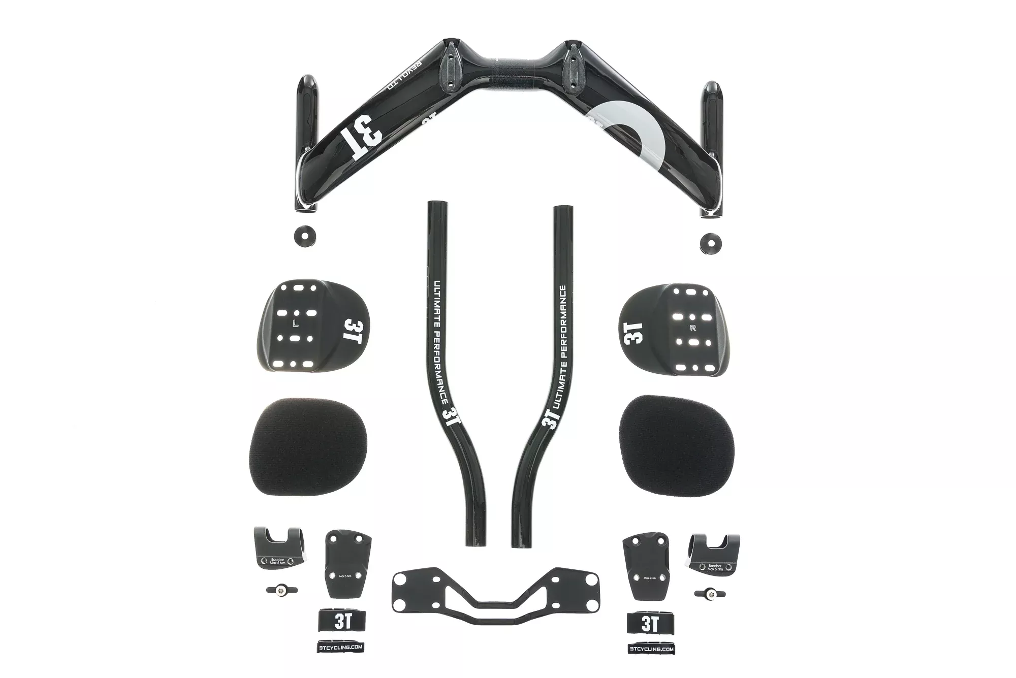 3T Revo LTD Aerobar 31.8mm 40cm 335mm Carbon Black