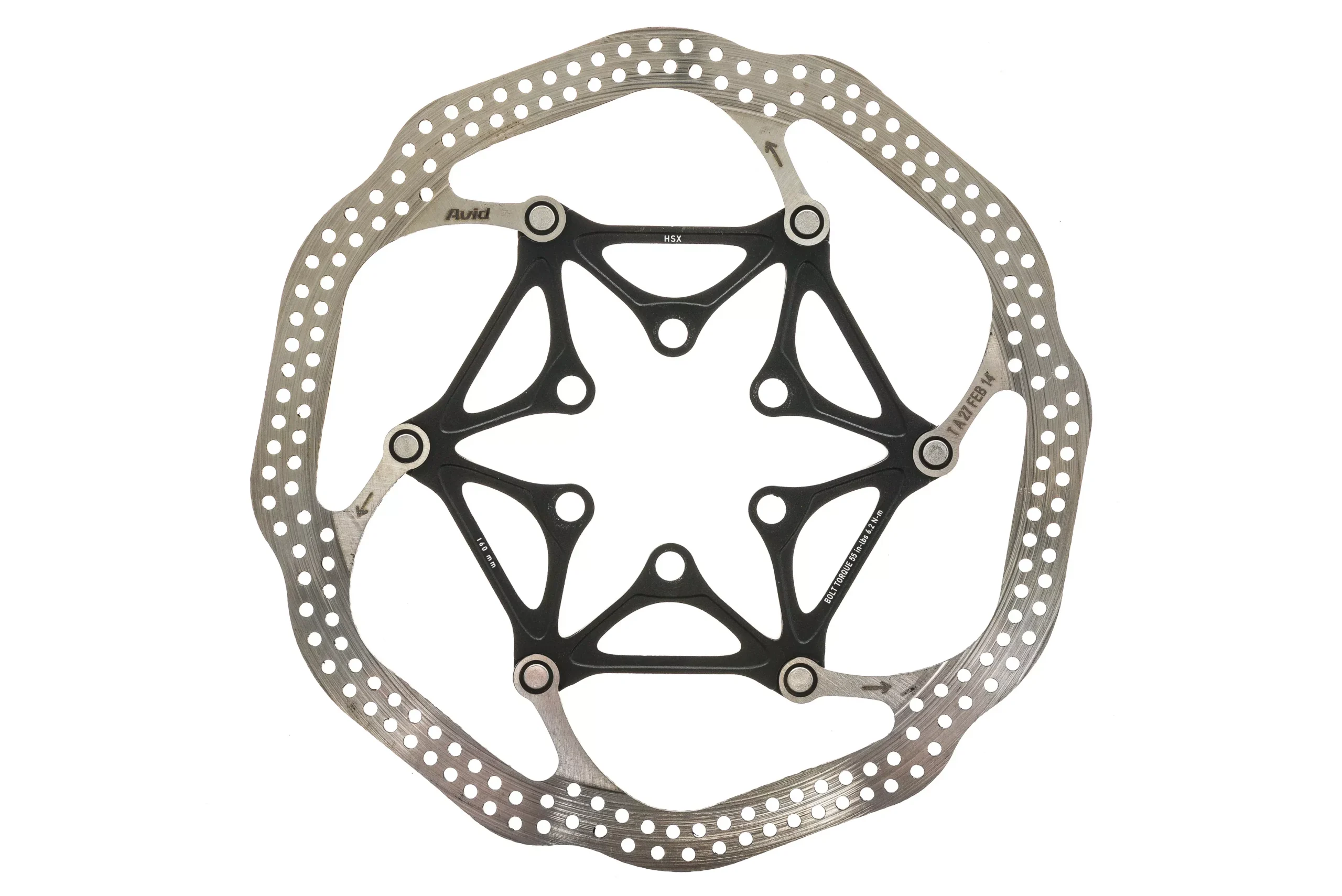 Avid HSX Brake Rotor 160mm 6 Bolt Black / Silver