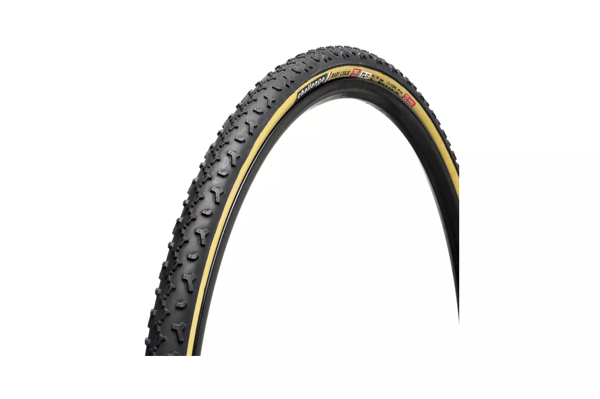 Challenge Baby Limus Pro Handmade Tire 700c x 33mm 300 TPI Tubeless Black/Tan