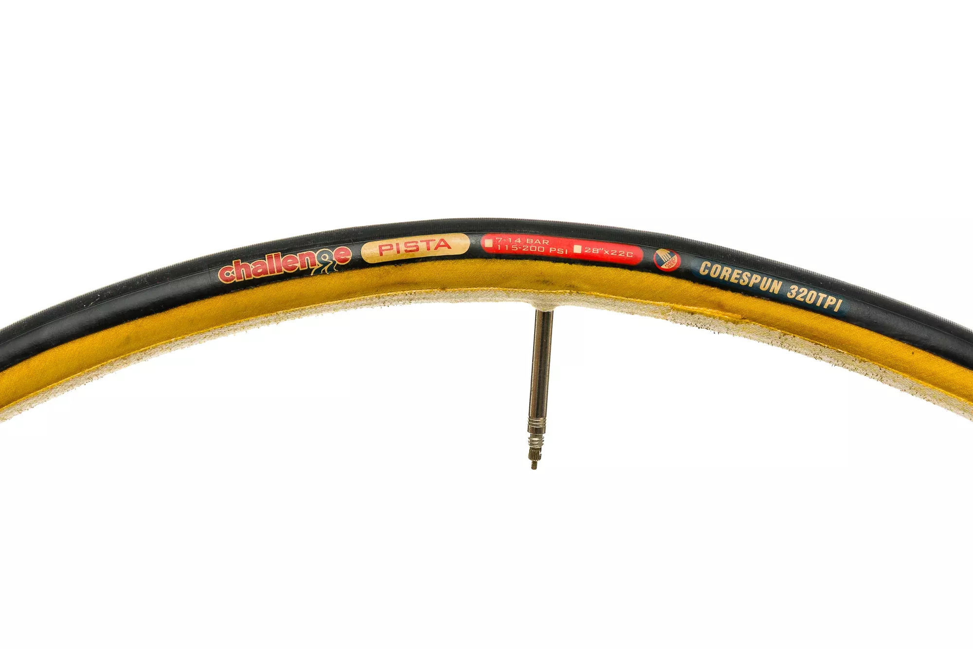 Challenge Pista Tire 700c x 22mm Tubular Black/Tan