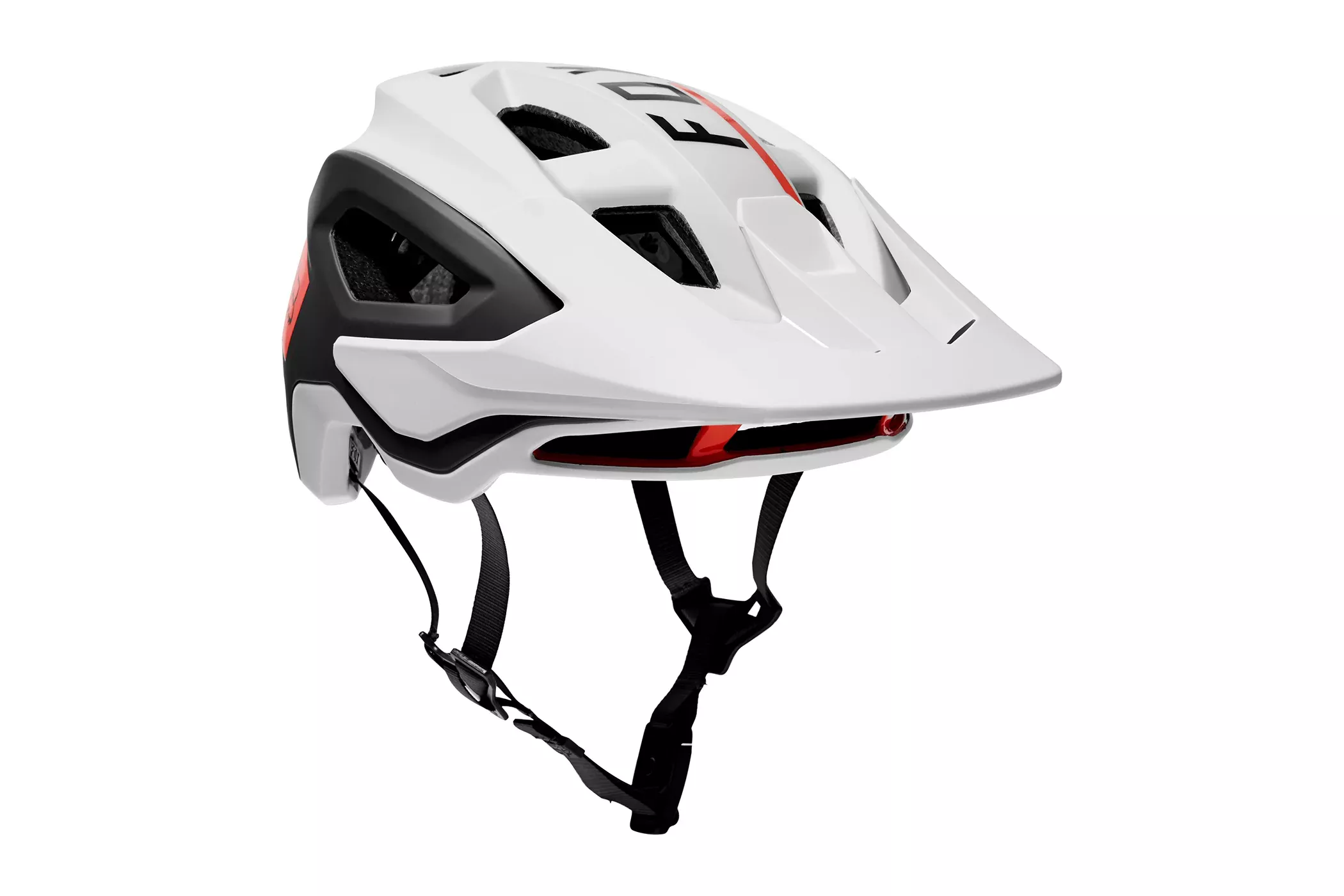 Fox Racing Speedframe Pro Bike Helmet Blocked White/Black