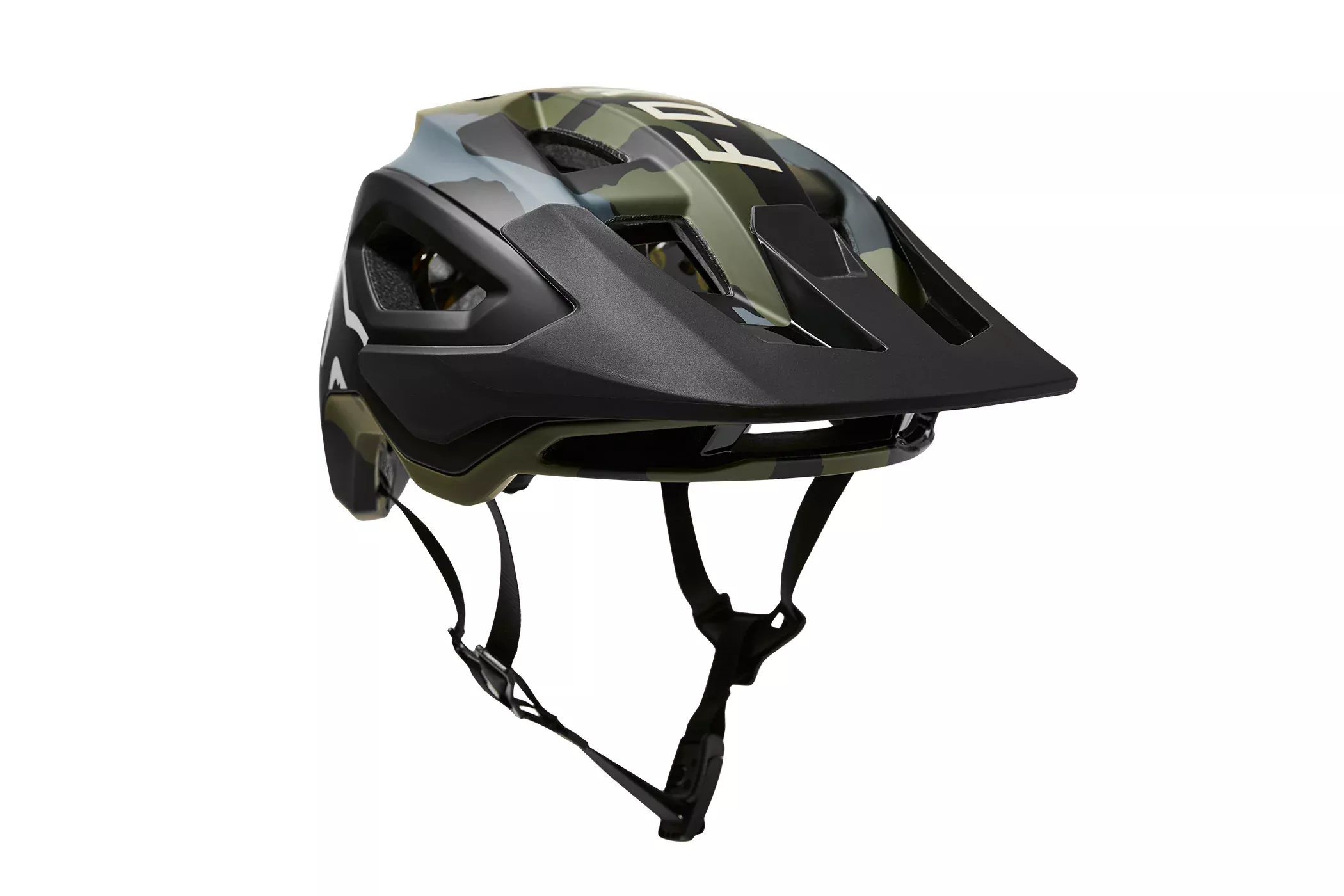 Fox Racing Speedframe Pro MIPS Bike Helmet Green Camo