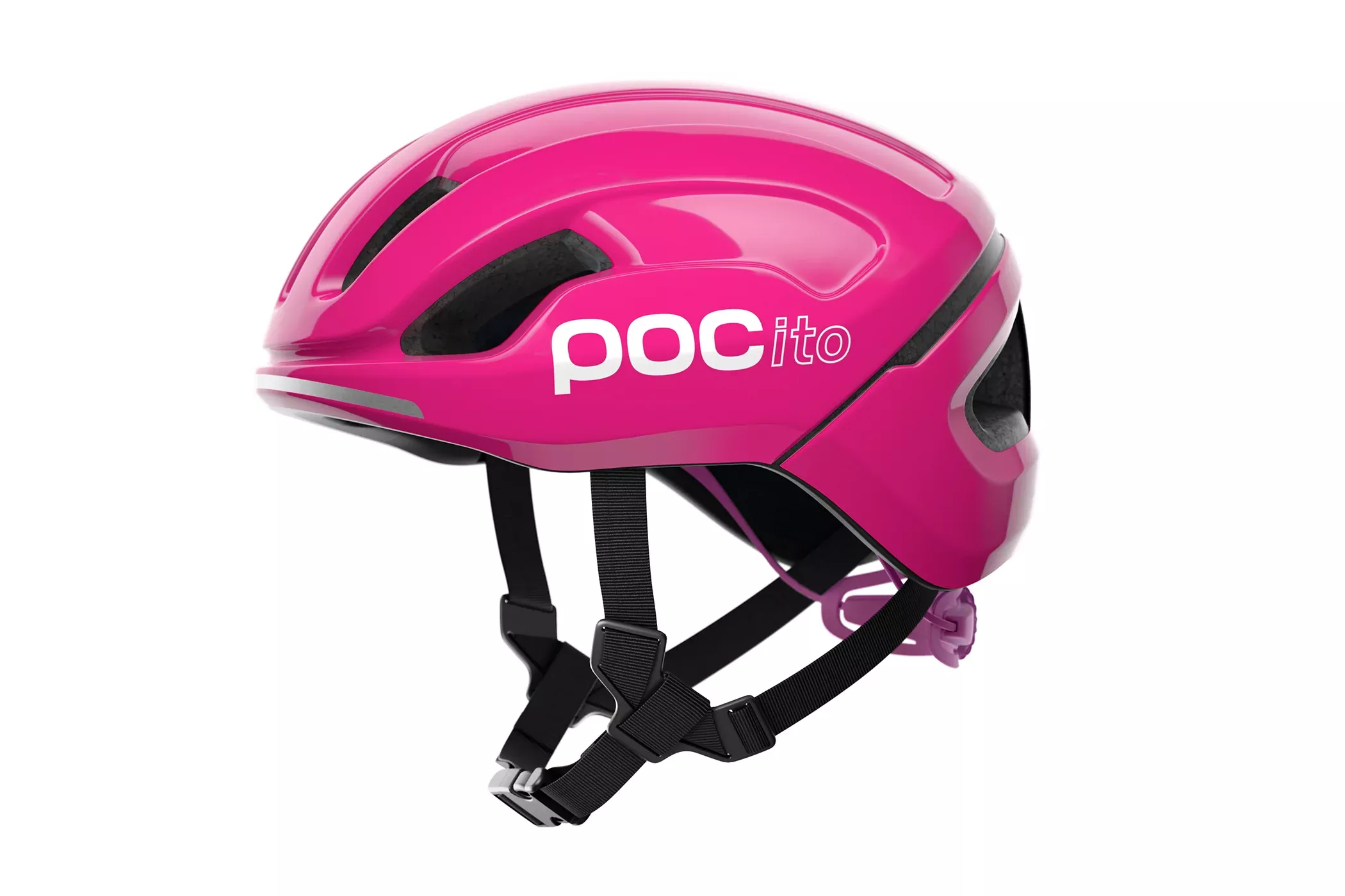 POC POCito Omne SPIN Bike Helmet Fluorescent Pink Small 50-56cm