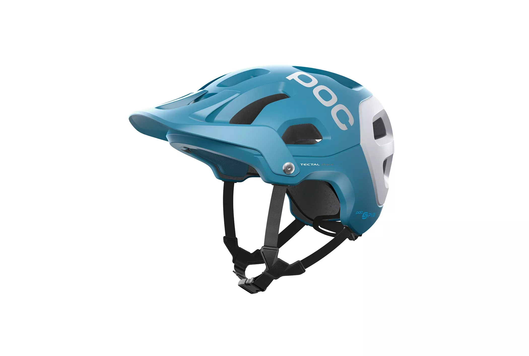 POC Tectal Race Spin Bike Helmet Basalt Blue/Hydrogen White Matt