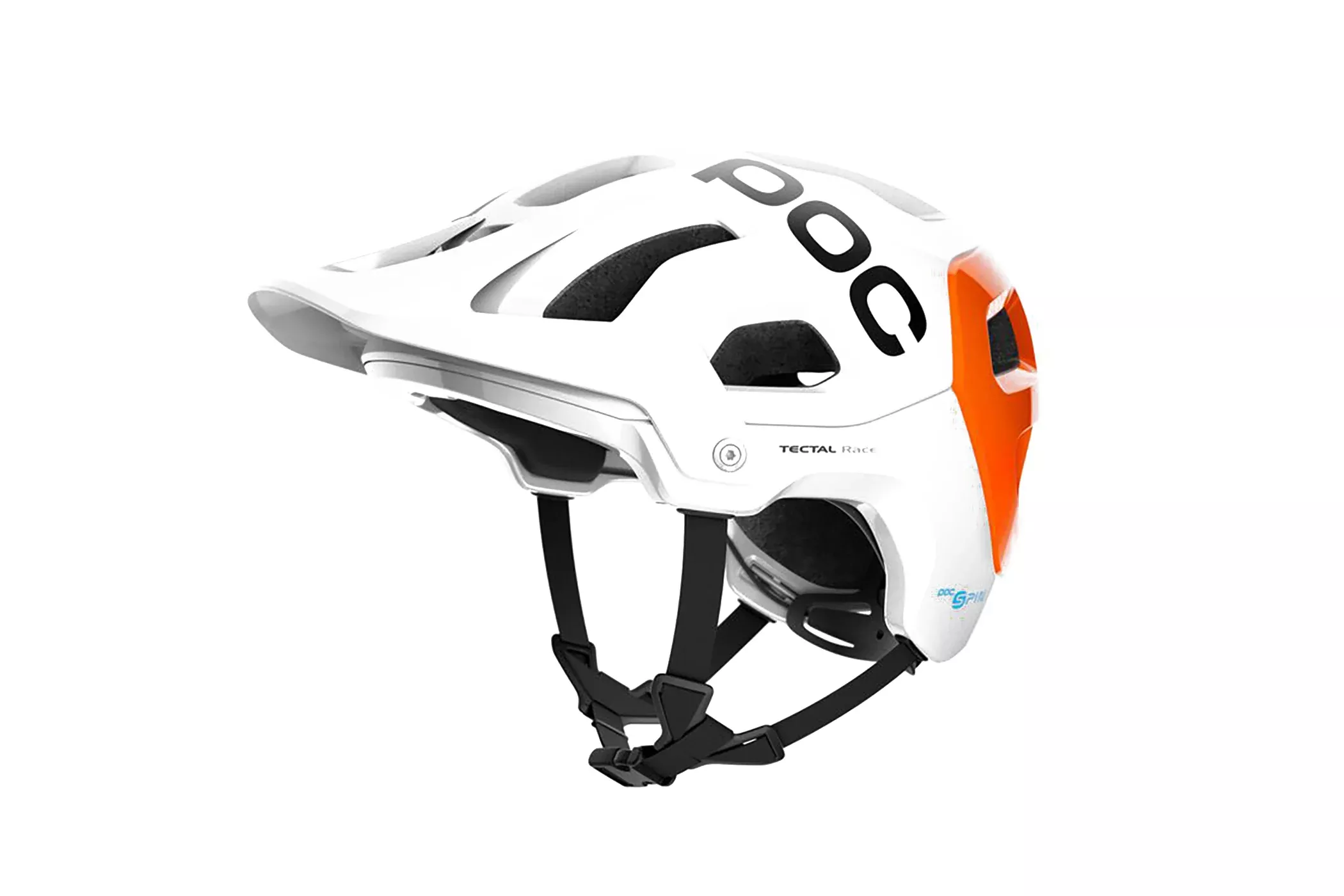 POC Tectal Race SPIN Bike Helmet Hydrogen White/Fluorescent Orange AVIP X-Small/Small 59-62cm