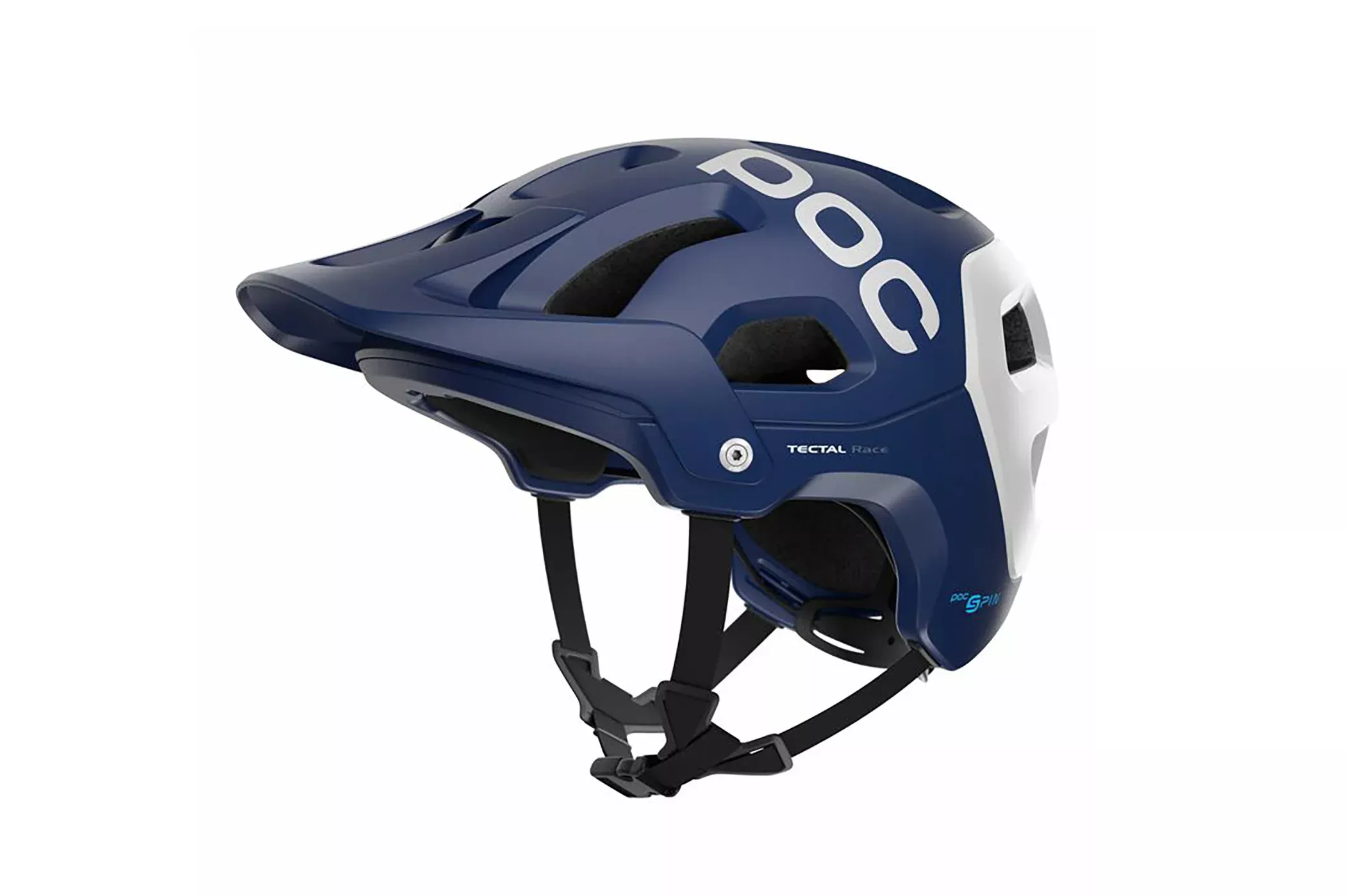 POC Tectal Race SPIN Bike Helmet Lead Blue/Hydrogen White Matt XL/XXL 59-62cm