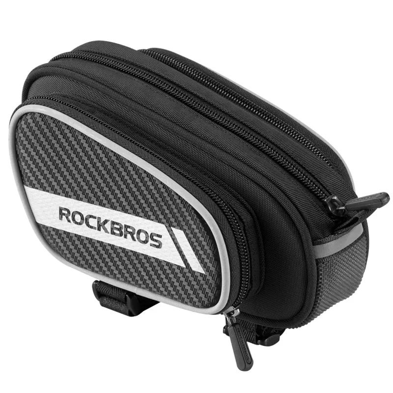 ROCKBROS Cycling Bike Top Front Tube Bag Waterproof Big Capacity Cycling Frame Bag Black