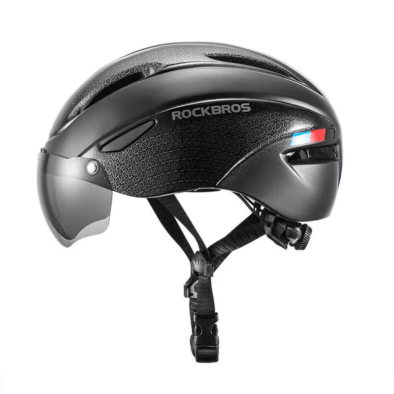 ROCKBROS Ultralight Magnetic Goggles Rear Light Cycling Helmet