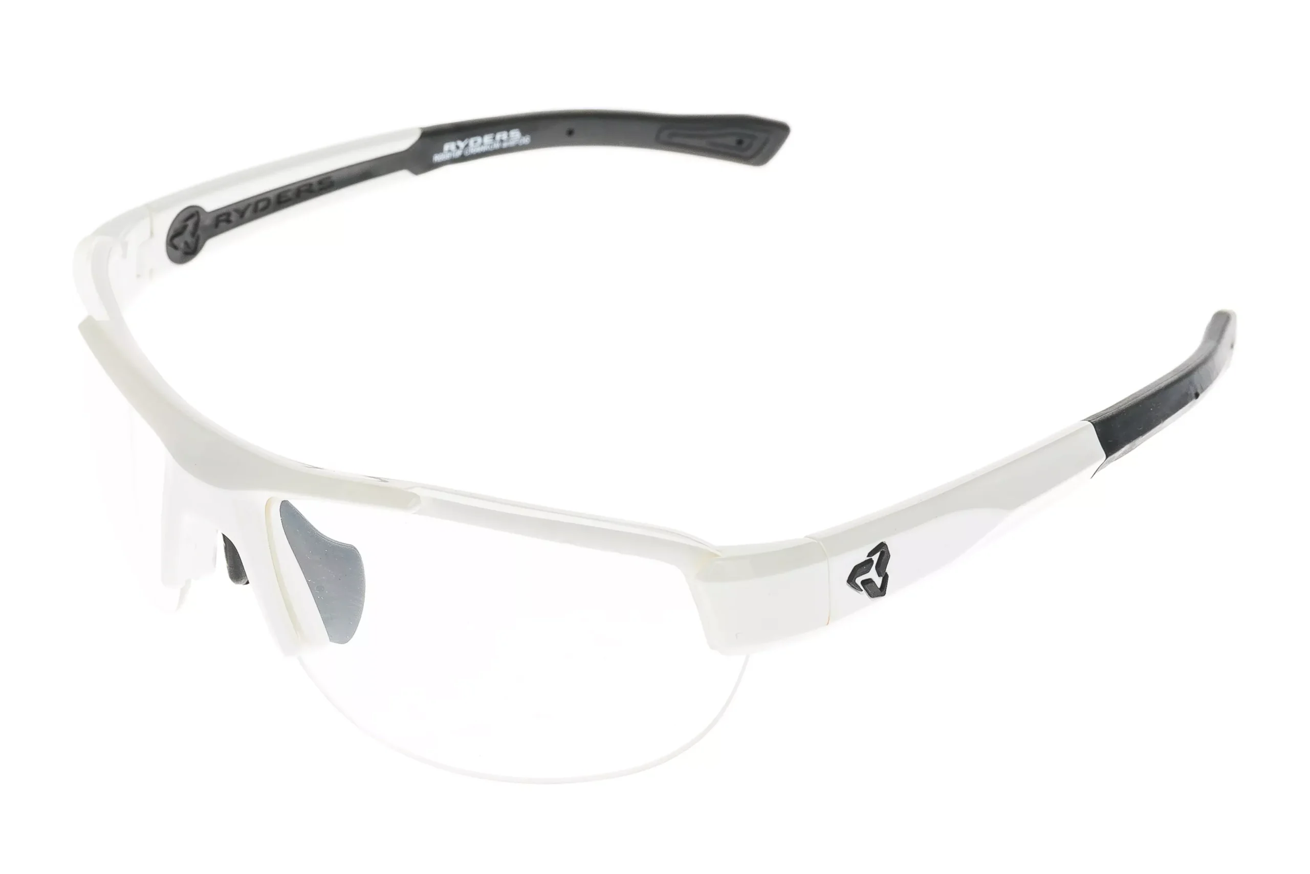 Ryder Crankum Sunglasses Polished White Frame Clear Anti-Fog Lens