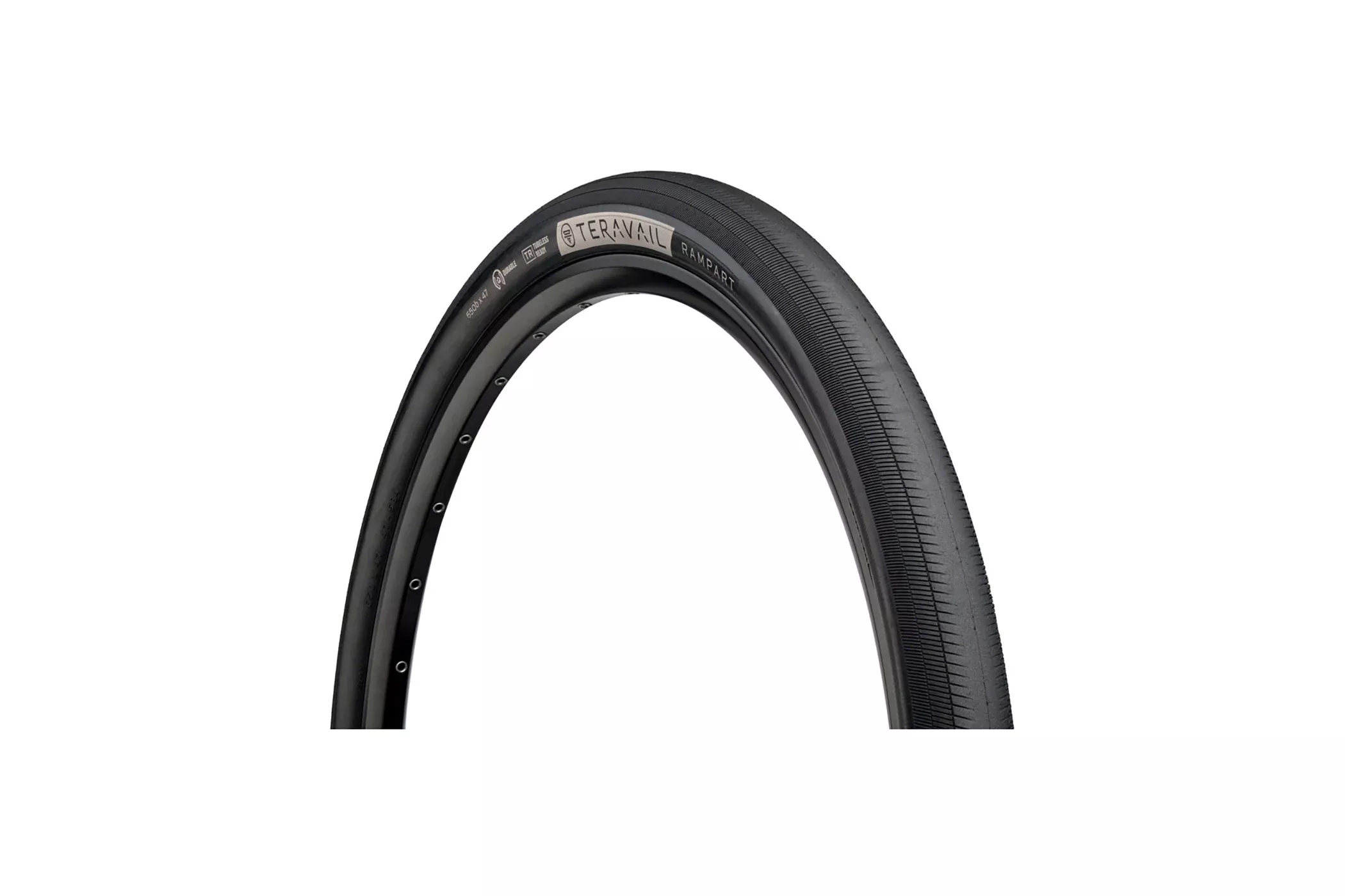 Teravail Rampart Tire 650b x 47mm Tubeless Light and Supple Black