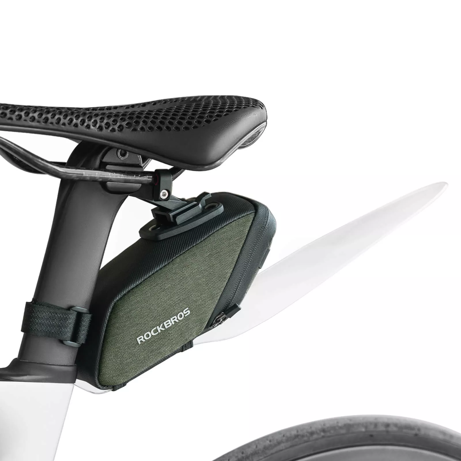 Waterproof Bike Saddle Bag with Detachable Mudguard