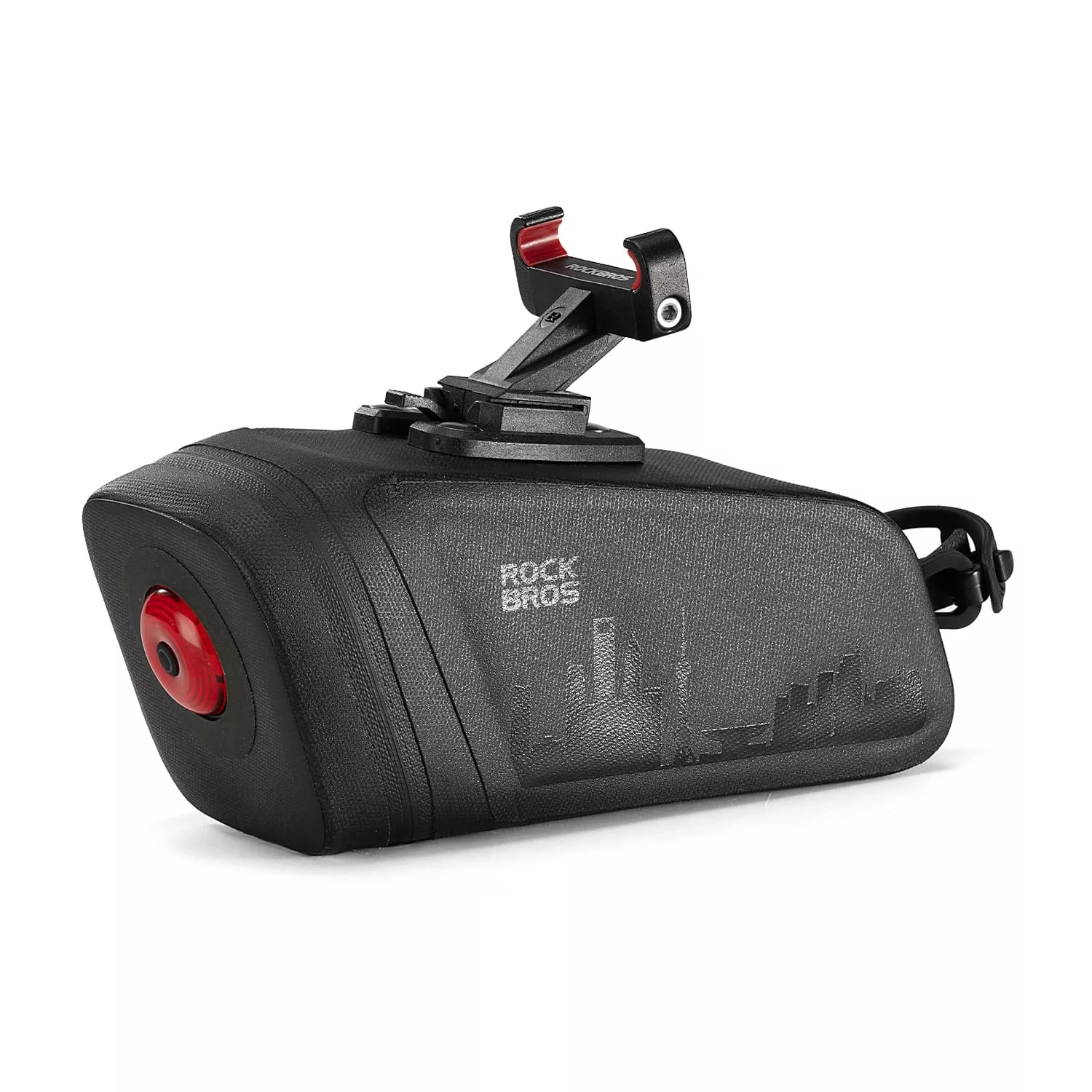 Waterproof Bike Saddle Bag with Rear Light