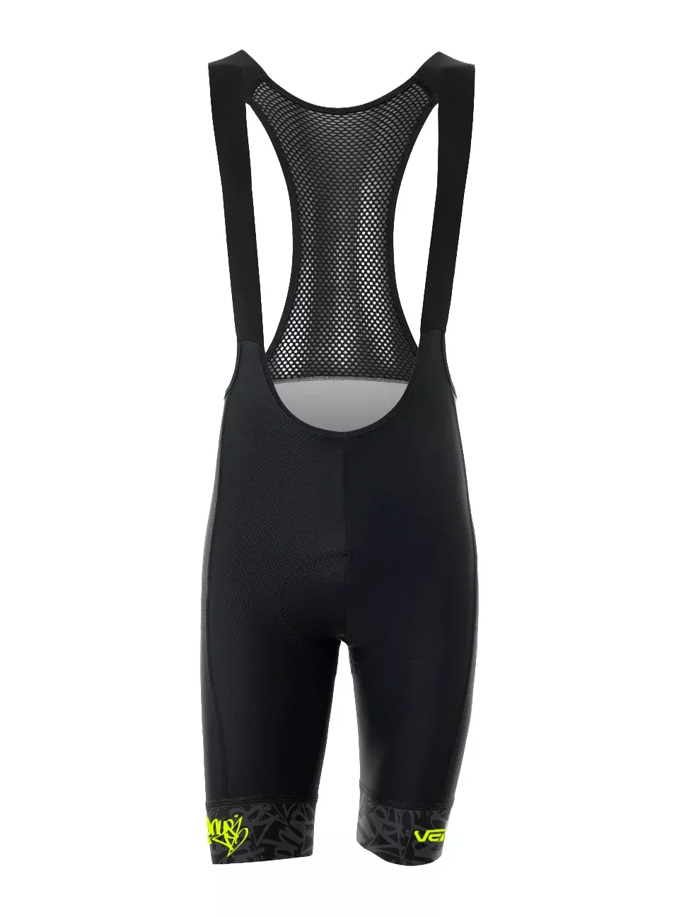 ZEPHYR BLACK-FLURO YELLOW - STRIKE 2.1 BIB SHORTS - MEN